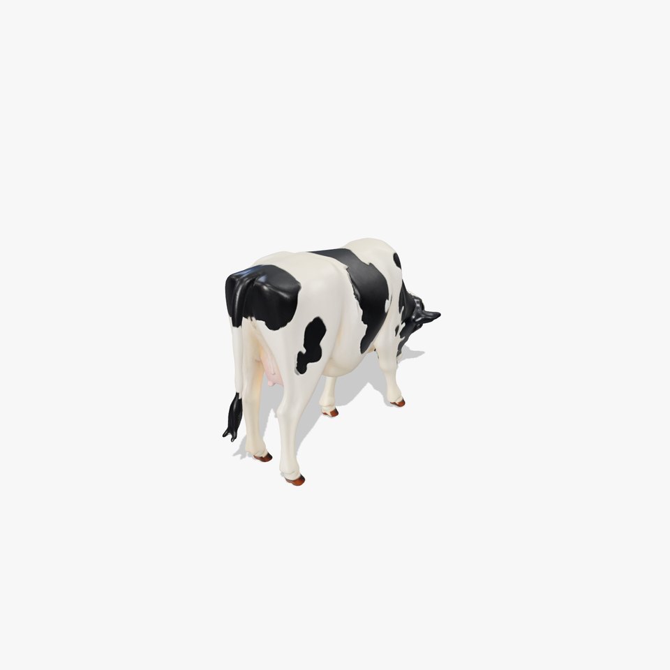 Realistic Grazing Cow Model Pack